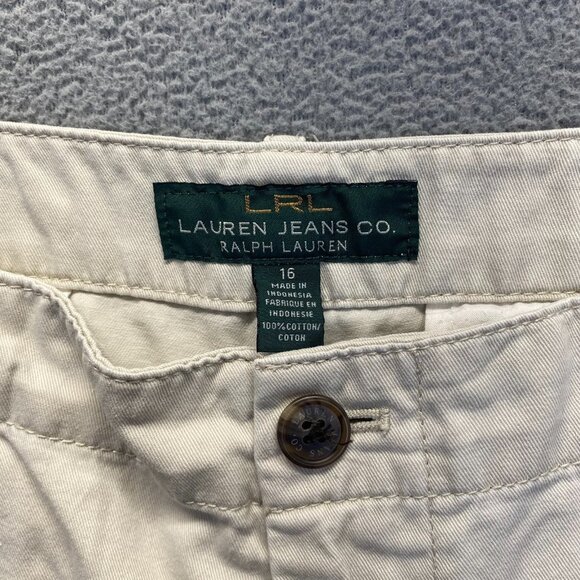 Ralph Lauren Jeans  Co Short Womens Size 16 Tan  Shorts,Pockets,Zipp - Picture 11 of 12